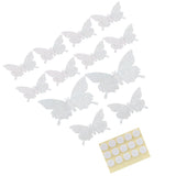 12Pcs/Set 3‑Dimensional Sticker Simulation Flash Wallpaper Living Room Wedding Wall Art for HomeShiny Silver - 45-Degree Angle