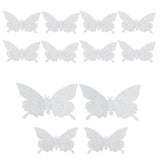 12Pcs/Set 3‑Dimensional Sticker Simulation Flash Wallpaper Living Room Wedding Wall Art for HomeShiny Silver - Extra Image