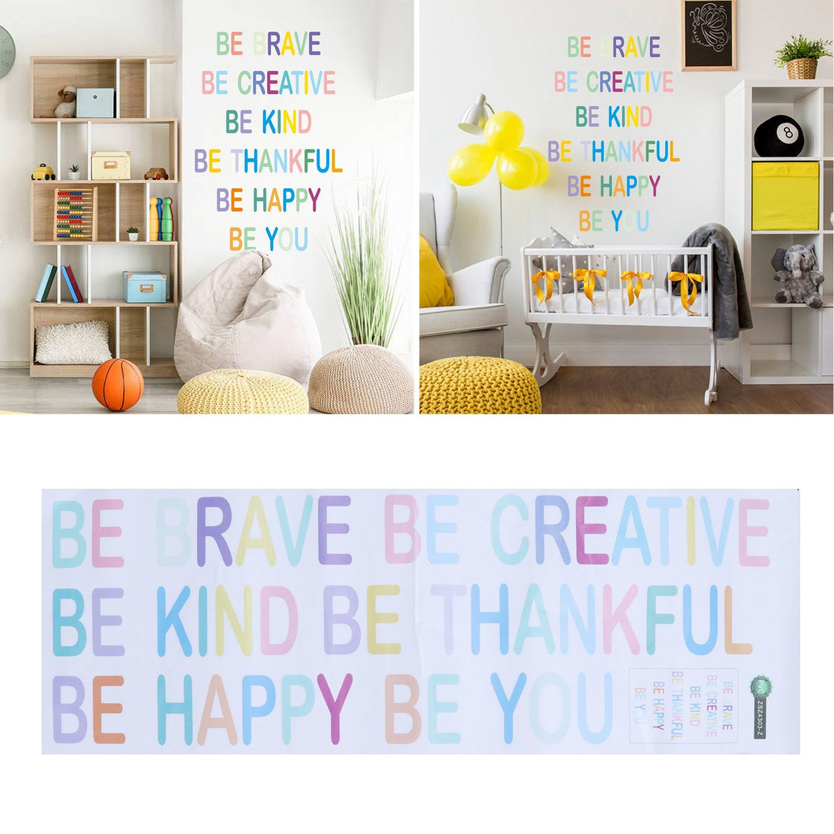 Wall Sticker Colorful English Alphabet Decal Bedroom Living Room Background Decoration