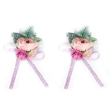 2Pcs Wedding Bridal Corsage Bridesmaid Wrist Flower for Wedding Party AnniversaryPink