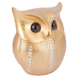 Owl Statue Figurine Nordic Resin Animal Sculpture Ornament Craft Home Desktop Decoration - Front View