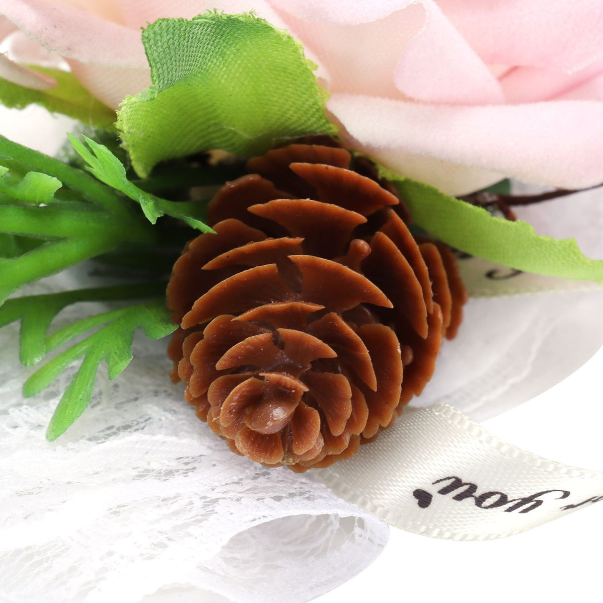2Pcs Bridesmaid Silk Wrist Flower Bridal Corsage Wedding Ceremony Decoration SupplyPink