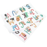 Animals Plants English Letters Pattern Wall Sticker Wall Decals for Kids Room Decor - Low Angle