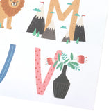 Animals Plants English Letters Pattern Wall Sticker Wall Decals for Kids Room Decor - Extra Image