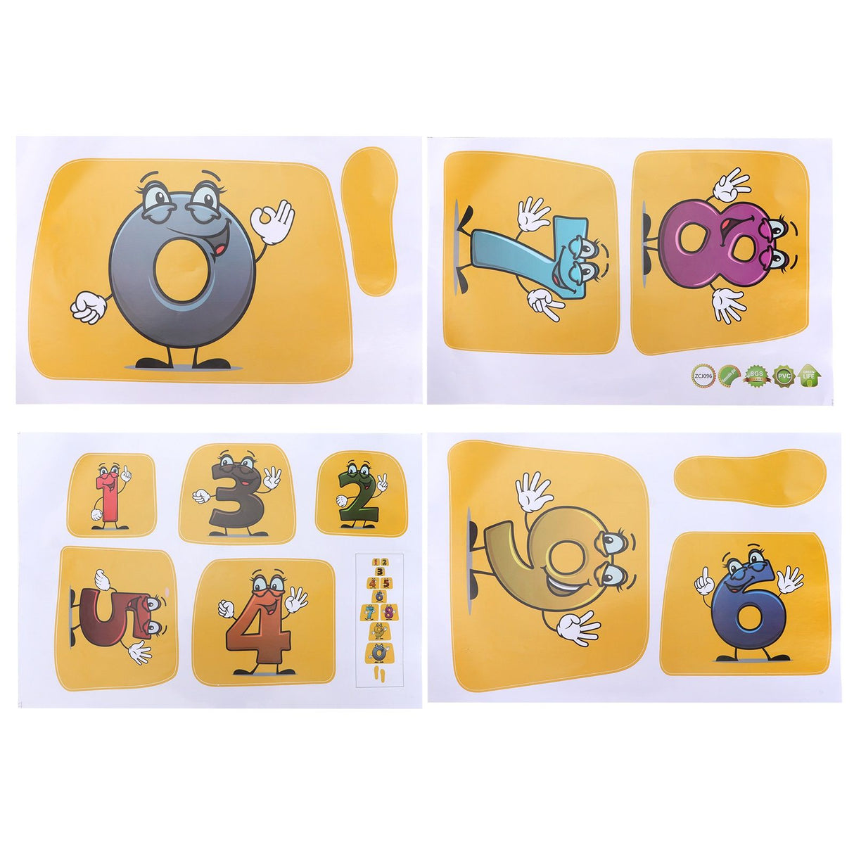 Innovative Stickers Number Jumping Grid Ground Decals for Home Nursery Kindergarten