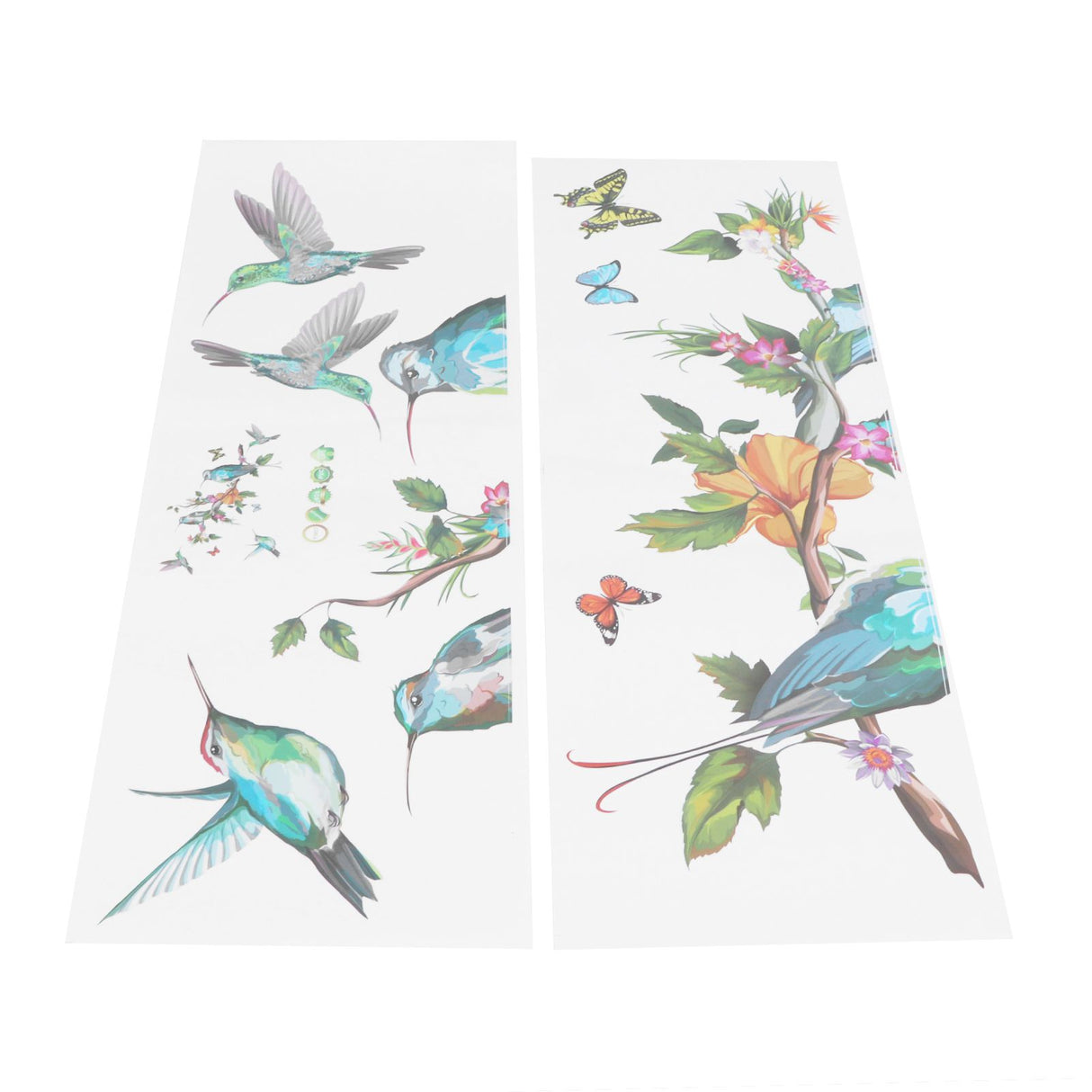Colorful Butterflies Birds Tree Branch Pattern Wall Sticker Self Adhesive Wallpaper Room Decor