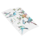 Colorful Butterflies Birds Tree Branch Pattern Wall Sticker Self Adhesive Wallpaper Room Decor - 45-Degree Angle