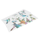 Colorful Butterflies Birds Tree Branch Pattern Wall Sticker Self Adhesive Wallpaper Room Decor - Rear View