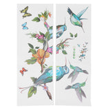 Colorful Butterflies Birds Tree Branch Pattern Wall Sticker Self Adhesive Wallpaper Room Decor