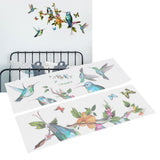 Colorful Butterflies Birds Tree Branch Pattern Wall Sticker Self Adhesive Wallpaper Room Decor - Extra Image