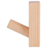 Originality Wall Hanging Hook Wooden Door Clothes Hat Hanger for Bedroom Bathroom