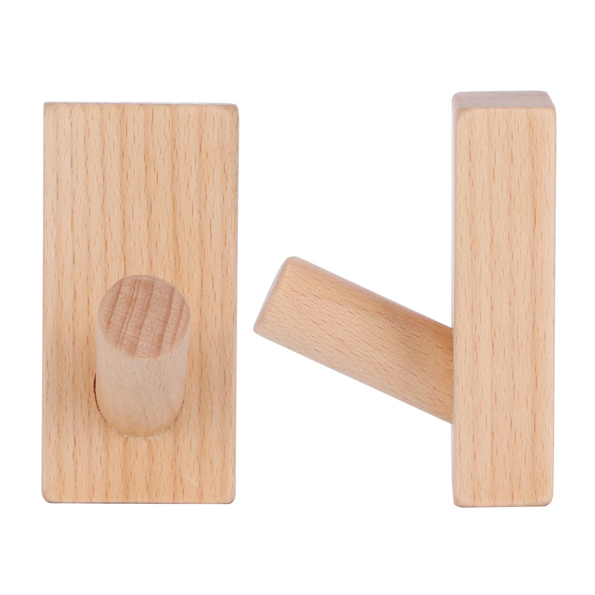 Originality Wall Hanging Hook Wooden Door Clothes Hat Hanger for Bedroom Bathroom