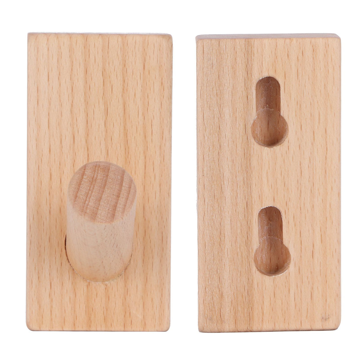 Originality Wall Hanging Hook Wooden Door Clothes Hat Hanger for Bedroom Bathroom