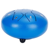 6in Tongue Drum 8‑Tones Ethereal Hand Pan Drums with Drumstick Percussion InstrumentBlue