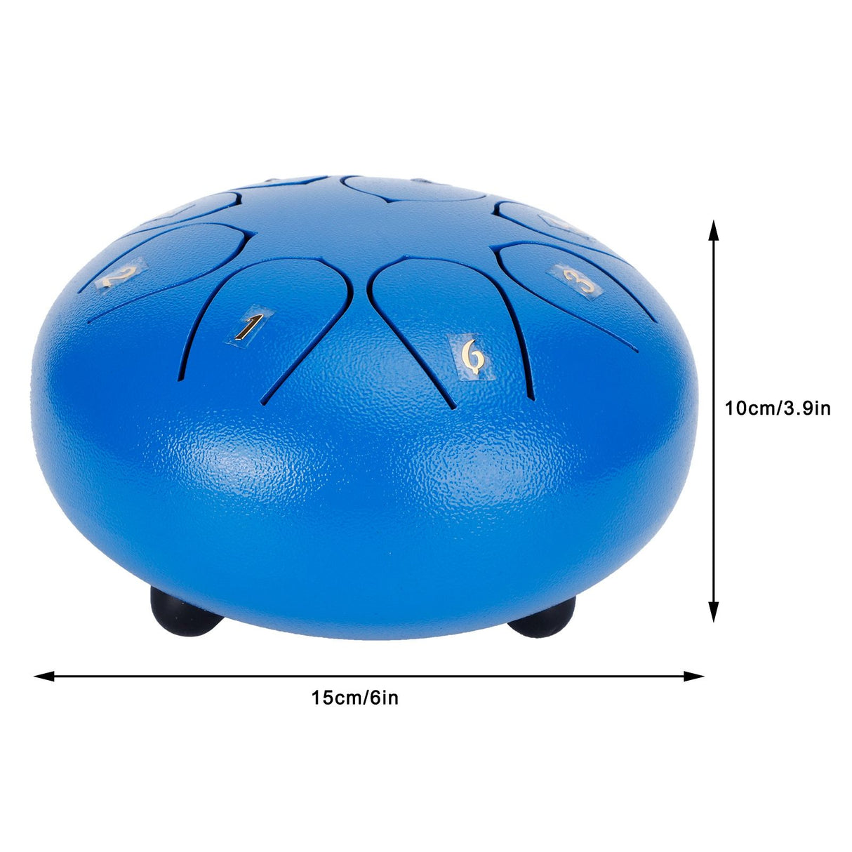 6in Tongue Drum 8‑Tones Ethereal Hand Pan Drums with Drumstick Percussion InstrumentBlue