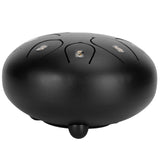 6in Tongue Drum 8‑Tones Ethereal Hand Pan Drums with Drumstick Percussion InstrumentBlack