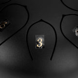 6in Tongue Drum 8‑Tones Ethereal Hand Pan Drums with Drumstick Percussion InstrumentBlack - Extra Image