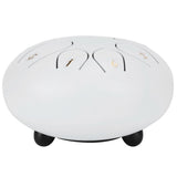 6in Tongue Drum 8‑Tones Ethereal Hand Pan Drums with Drumstick Percussion InstrumentWhite