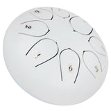 6in Tongue Drum 8‑Tones Ethereal Hand Pan Drums with Drumstick Percussion InstrumentWhite