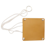 Hanging Planter Holder PU Leather Base Cotton Rope Net Flowerpot Hanging Basket for GardeningYellow 10cm