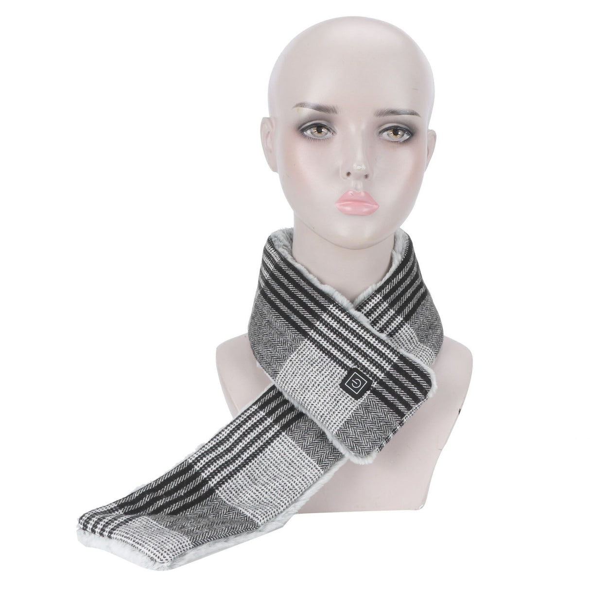 Electric Heated Scarf USB Smart Neckerchief Washable Warm Neck Gaiter for Men WomenBlack Free Size
