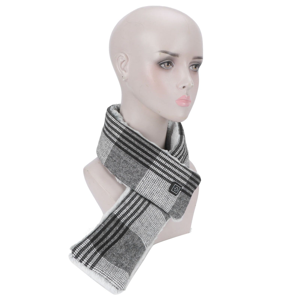 Electric Heated Scarf USB Smart Neckerchief Washable Warm Neck Gaiter for Men WomenBlack Free Size