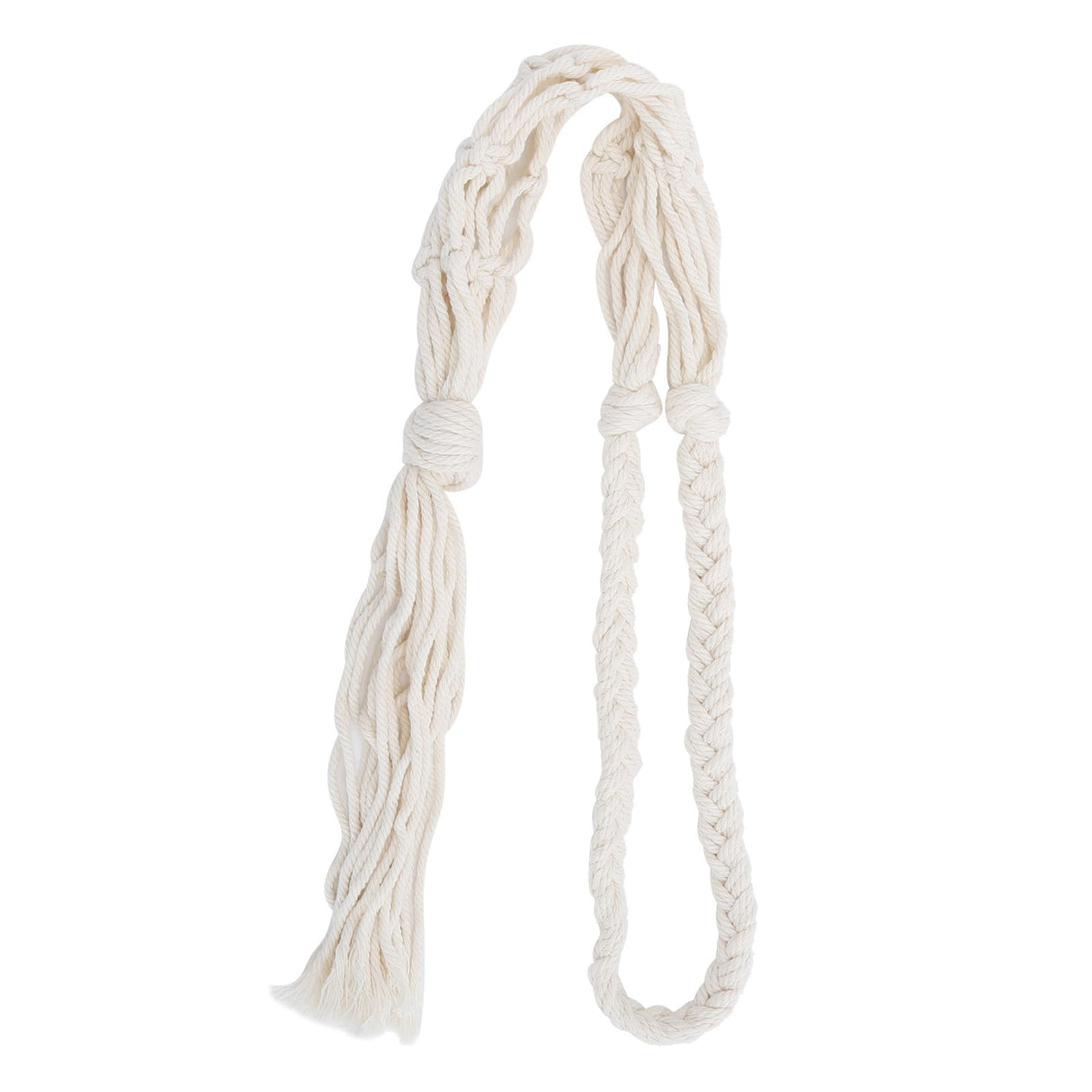 Wine Bottle Holder Bohemian Style Hand Knitting Cotton Rope Bottles Storage Hanging BagBeige
