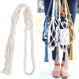Wine Bottle Holder Bohemian Style Hand Knitting Cotton Rope Bottles Storage Hanging BagBeige