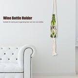 Wine Bottle Holder Bohemian Style Hand Knitting Cotton Rope Bottles Storage Hanging BagBeige - Extra Image