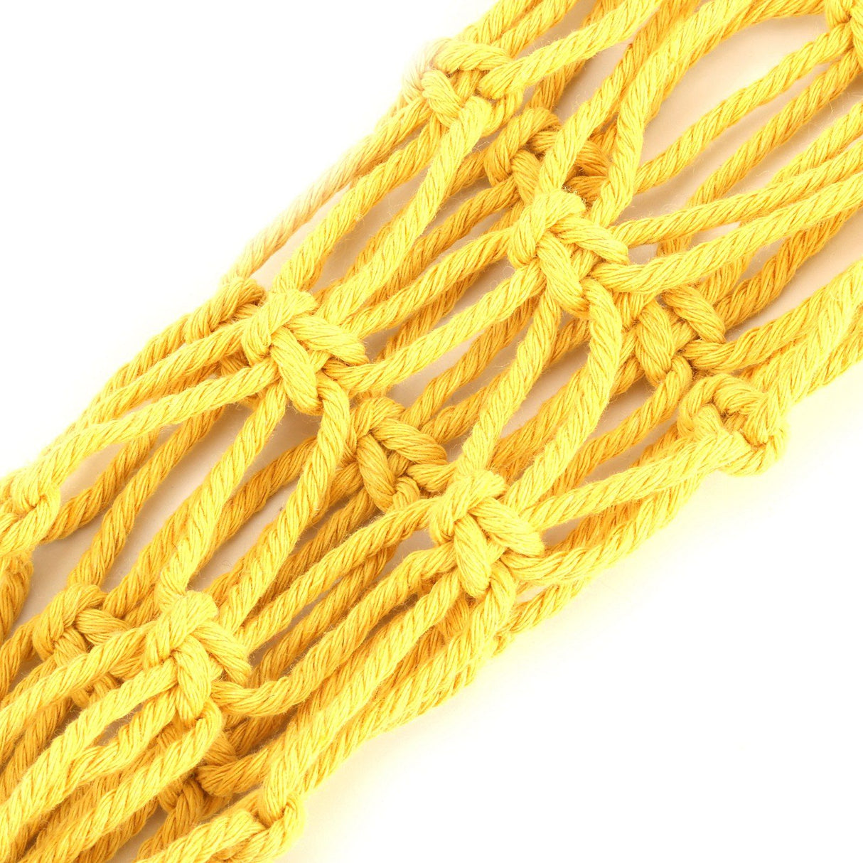 Wine Bottle Holder Bohemian Style Hand Knitting Cotton Rope Bottles Storage Hanging BagYellow