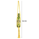 Wine Bottle Holder Bohemian Style Hand Knitting Cotton Rope Bottles Storage Hanging BagYellow
