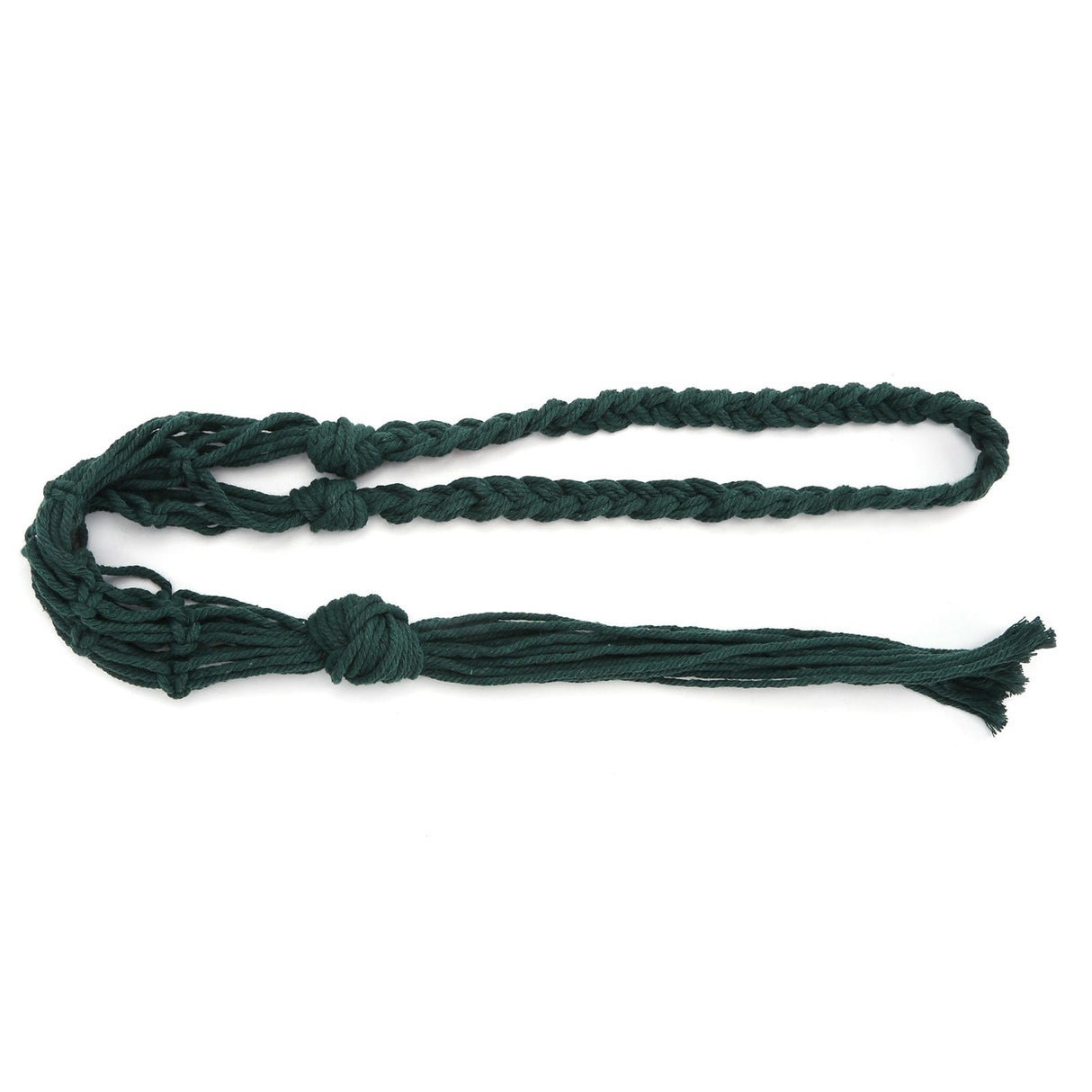 Wine Bottle Holder Bohemian Style Hand Knitting Cotton Rope Bottles Storage Hanging BagDark Green
