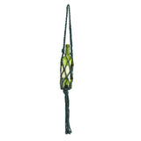 Wine Bottle Holder Bohemian Style Hand Knitting Cotton Rope Bottles Storage Hanging BagDark Green - Close-Up Angle