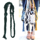 Wine Bottle Holder Bohemian Style Hand Knitting Cotton Rope Bottles Storage Hanging BagDark Green - Extra Image