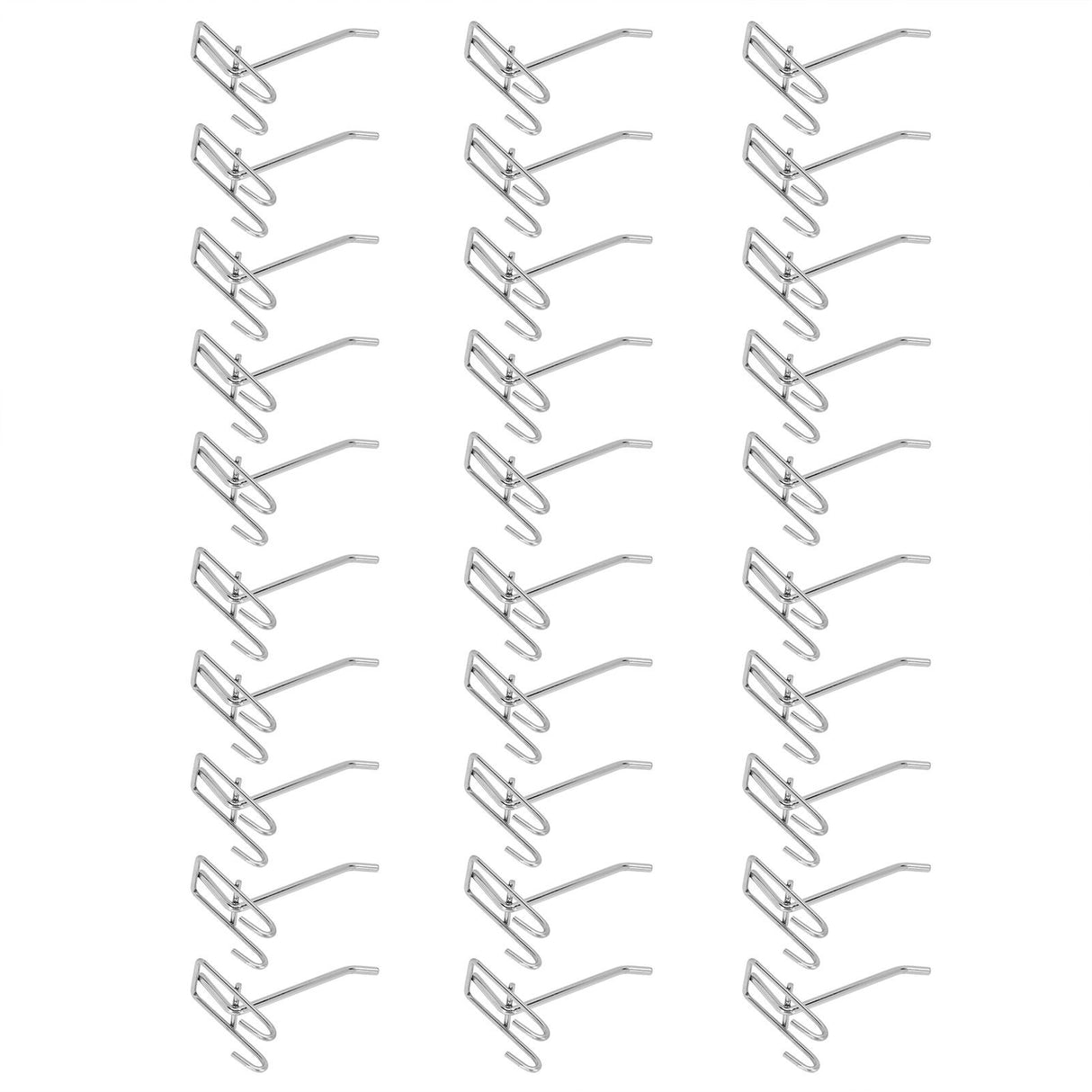 30pcs Supermarket Hook Iron Grid Shelf Hook Jewelry Display Shelf Hook 3.5mm Thickness10cm / 3.9in Long
