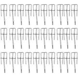 30pcs Supermarket Hook Iron Grid Shelf Hook Jewelry Display Shelf Hook 3.5mm Thickness10cm / 3.9in Long - Side View