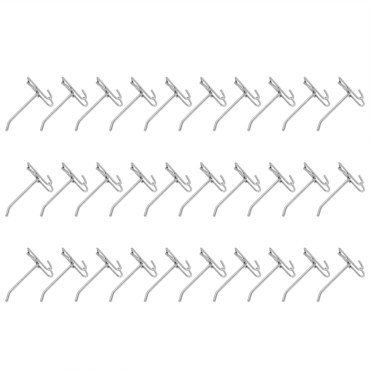 30pcs Supermarket Hook Iron Grid Shelf Hook Jewelry Display Shelf Hook 3.5mm Thickness10cm / 3.9in Long