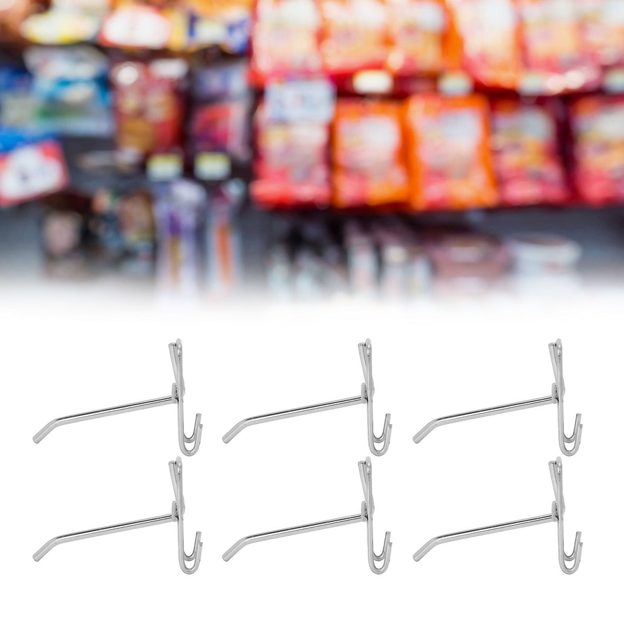 30pcs Supermarket Hook Iron Grid Shelf Hook Jewelry Display Shelf Hook 3.5mm Thickness10cm / 3.9in Long