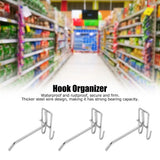 30pcs Supermarket Hook Iron Grid Shelf Hook Jewelry Display Shelf Hook 3.5mm Thickness10cm / 3.9in Long