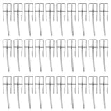 30pcs Supermarket Hook Iron Grid Shelf Hook Jewelry Display Shelf Hook 3.5mm Thickness15cm / 5.9in Long - Side View