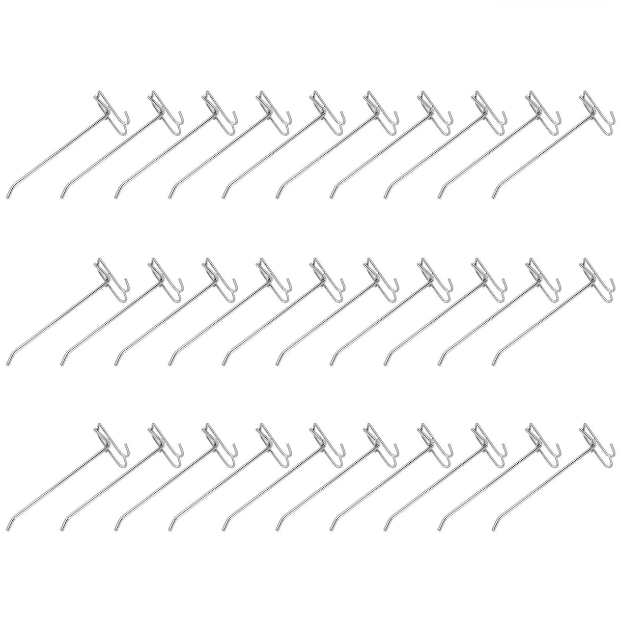 30pcs Supermarket Hook Iron Grid Shelf Hook Jewelry Display Shelf Hook 3.5mm Thickness20cm / 7.9in Long