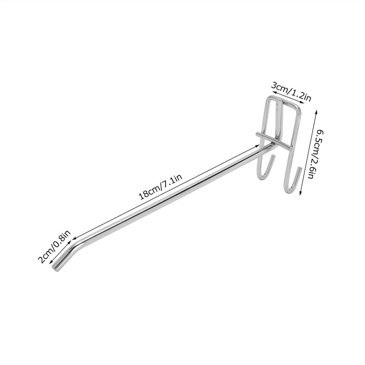 30pcs Supermarket Hook Iron Grid Shelf Hook Jewelry Display Shelf Hook 3.5mm Thickness20cm / 7.9in Long