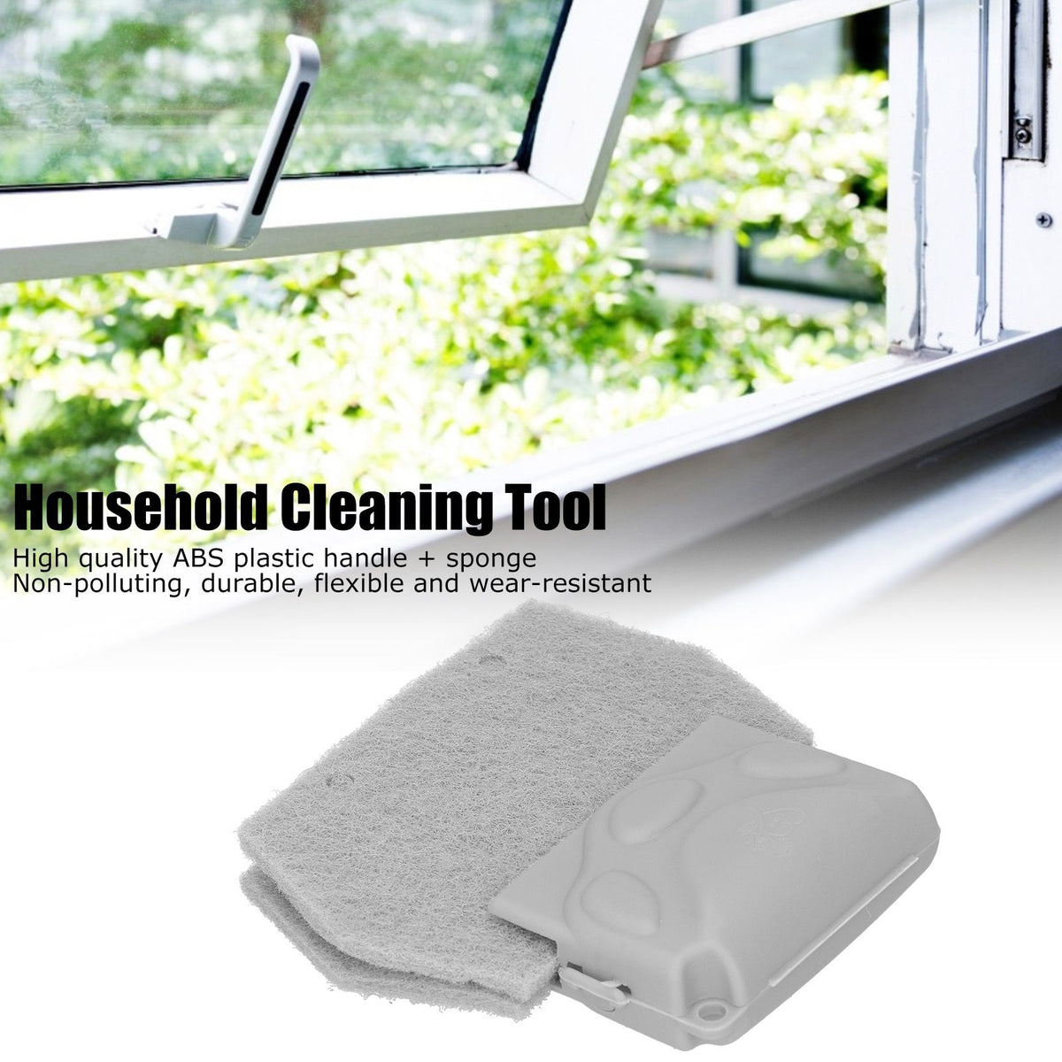 Window Groove Cleaning Brush Detachable Window Track Door Corner Household Cleaning ToolGray