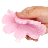 Multifunction Silicone Dish Washing Brush Bowl Pot Pan Wash Cleaning Brush Heat Resistant Mat - 45-Degree Angle