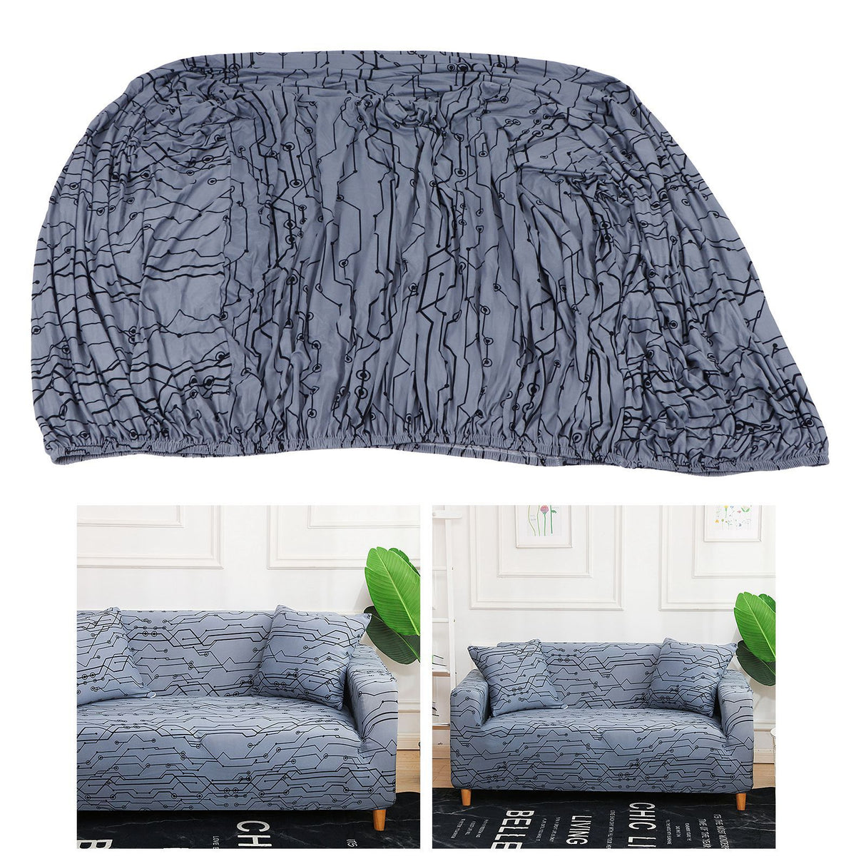 Elastic Sofa Cover Soft Stretch Slipcover Furniture Protector for Home Living Room1 Seater