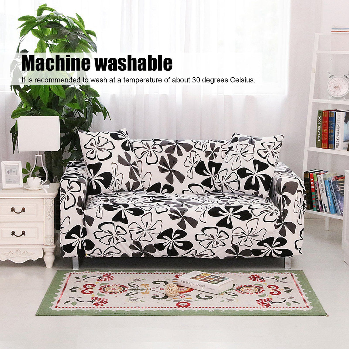 Soft Elastic Couch Slipcover Protector Sofa Cover for Home Living Room Bedroom Supplies1 Seater
