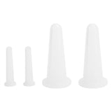 4Pcs Silicone Massage Cup Moisture Absorption Jar Face Cupping Cup Body Health CareWhite 2 Large 2 Small