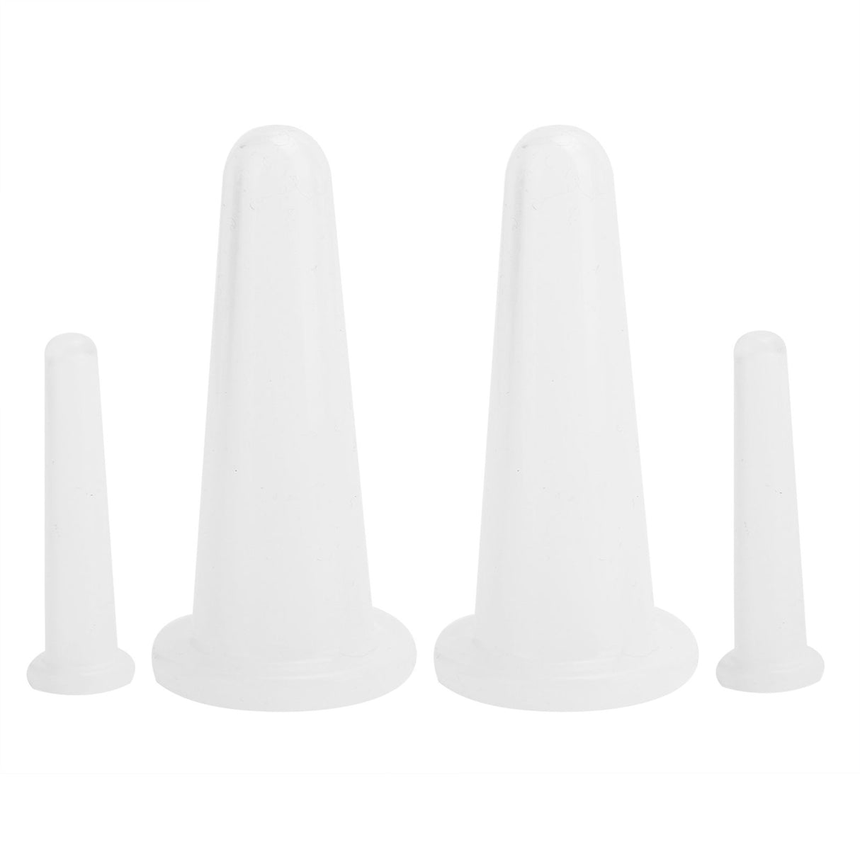 4Pcs Silicone Massage Cup Moisture Absorption Jar Face Cupping Cup Body Health CareWhite 2 Large 2 Small
