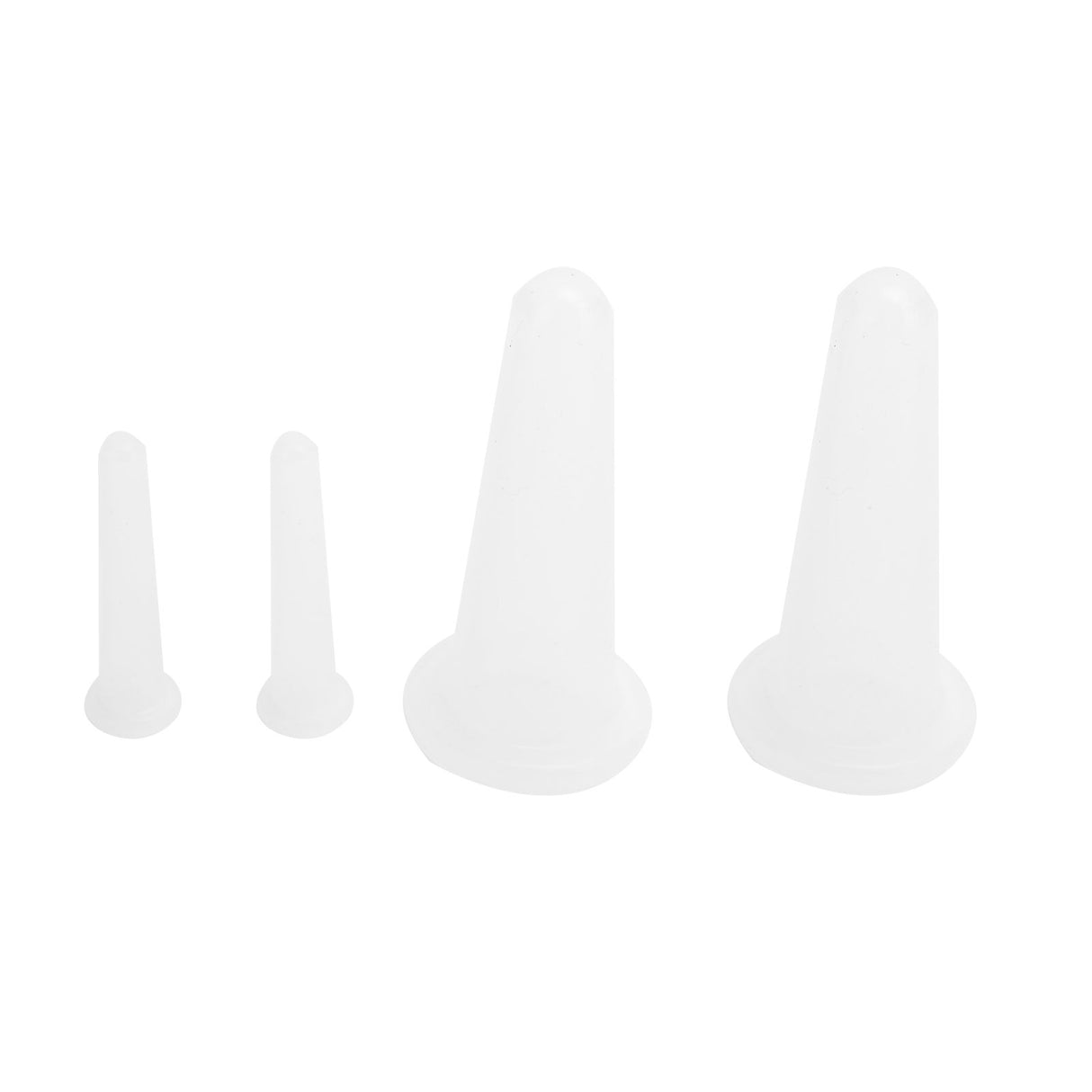 4Pcs Silicone Massage Cup Moisture Absorption Jar Face Cupping Cup Body Health CareWhite 2 Large 2 Small