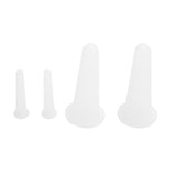 4Pcs Silicone Massage Cup Moisture Absorption Jar Face Cupping Cup Body Health CareWhite 2 Large 2 Small
